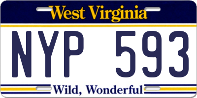 WV license plate NYP593