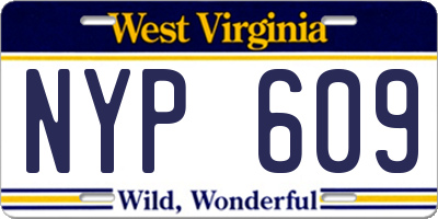 WV license plate NYP609