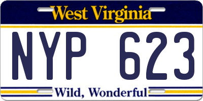 WV license plate NYP623