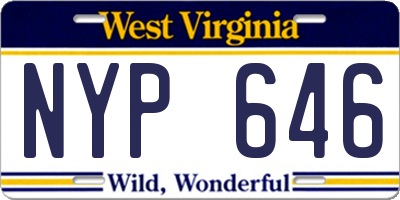 WV license plate NYP646