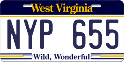 WV license plate NYP655
