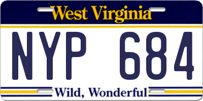 WV license plate NYP684