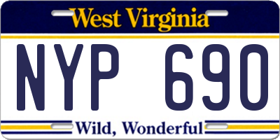 WV license plate NYP690
