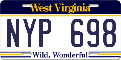 WV license plate NYP698