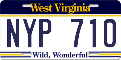 WV license plate NYP710