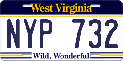 WV license plate NYP732
