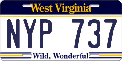 WV license plate NYP737