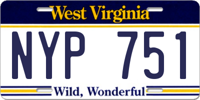 WV license plate NYP751
