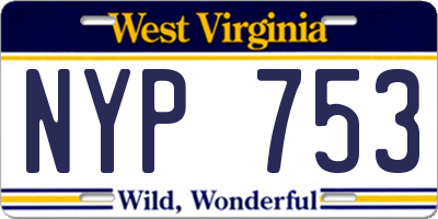 WV license plate NYP753