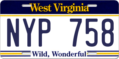 WV license plate NYP758