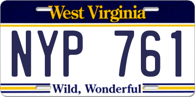 WV license plate NYP761