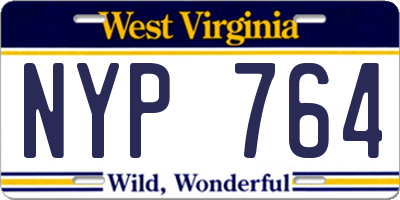 WV license plate NYP764