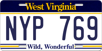 WV license plate NYP769