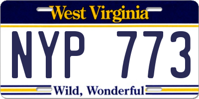 WV license plate NYP773