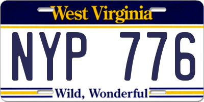 WV license plate NYP776