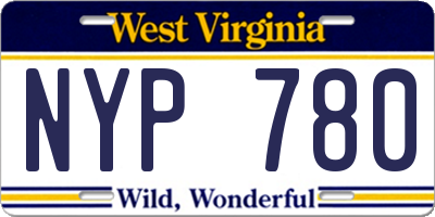 WV license plate NYP780