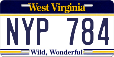 WV license plate NYP784