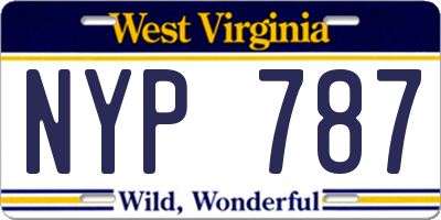 WV license plate NYP787