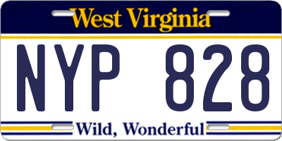 WV license plate NYP828