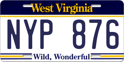 WV license plate NYP876