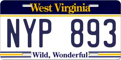 WV license plate NYP893