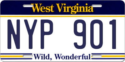 WV license plate NYP901