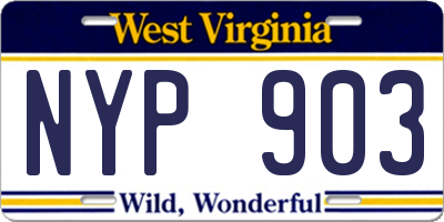 WV license plate NYP903