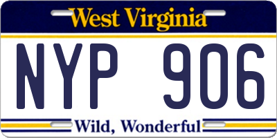 WV license plate NYP906