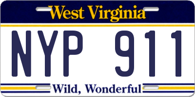 WV license plate NYP911