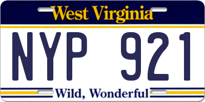 WV license plate NYP921
