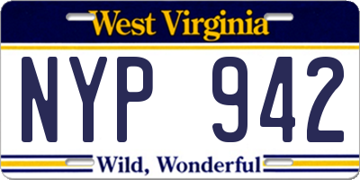 WV license plate NYP942