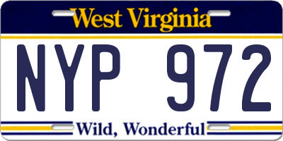 WV license plate NYP972