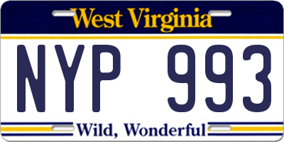 WV license plate NYP993