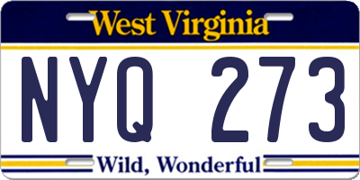 WV license plate NYQ273