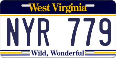 WV license plate NYR779
