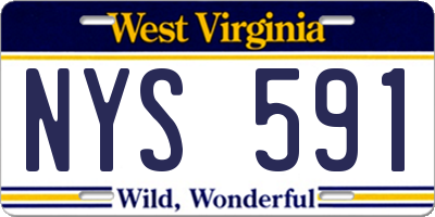 WV license plate NYS591