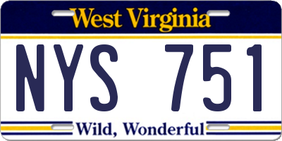 WV license plate NYS751