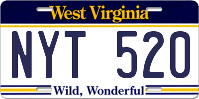 WV license plate NYT520