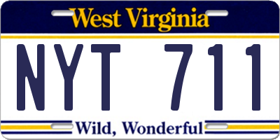 WV license plate NYT711