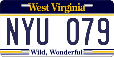 WV license plate NYU079