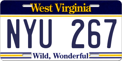 WV license plate NYU267