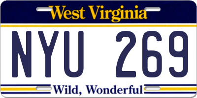 WV license plate NYU269