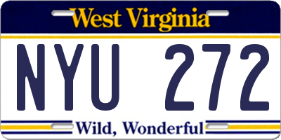 WV license plate NYU272