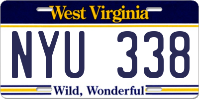 WV license plate NYU338