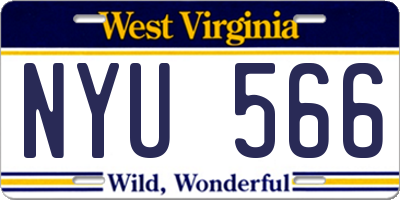 WV license plate NYU566