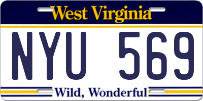 WV license plate NYU569