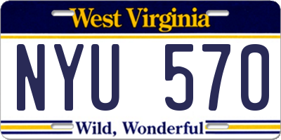 WV license plate NYU570