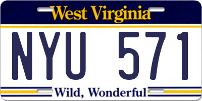 WV license plate NYU571