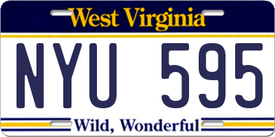 WV license plate NYU595