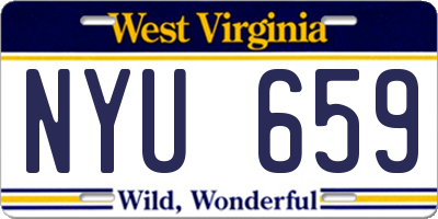 WV license plate NYU659